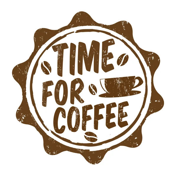 Hora del sello de café — Vector de stock