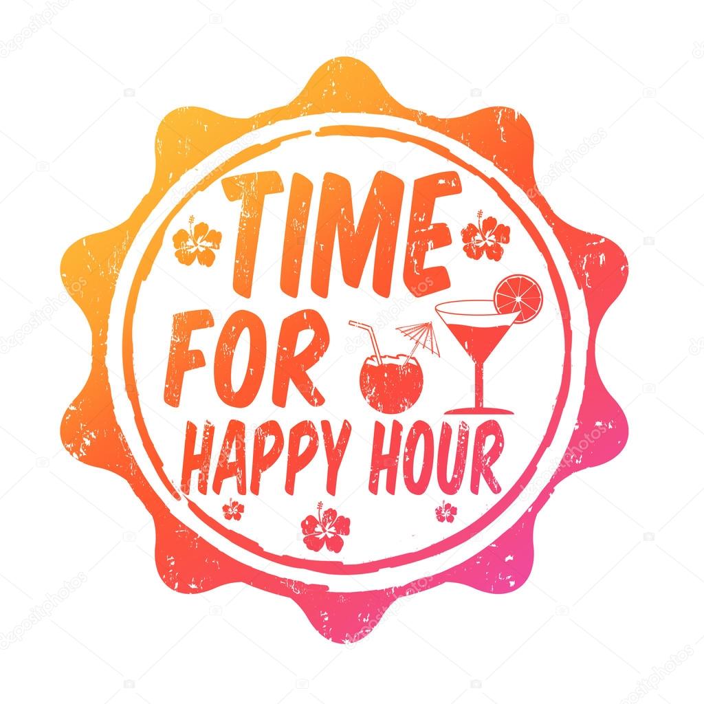 Time for happy hour stamp