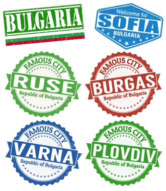 Bulgaristan şehirler Pul Seti