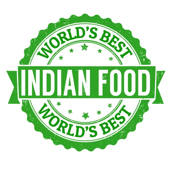 Indiase voedsel stempel — Stockvector