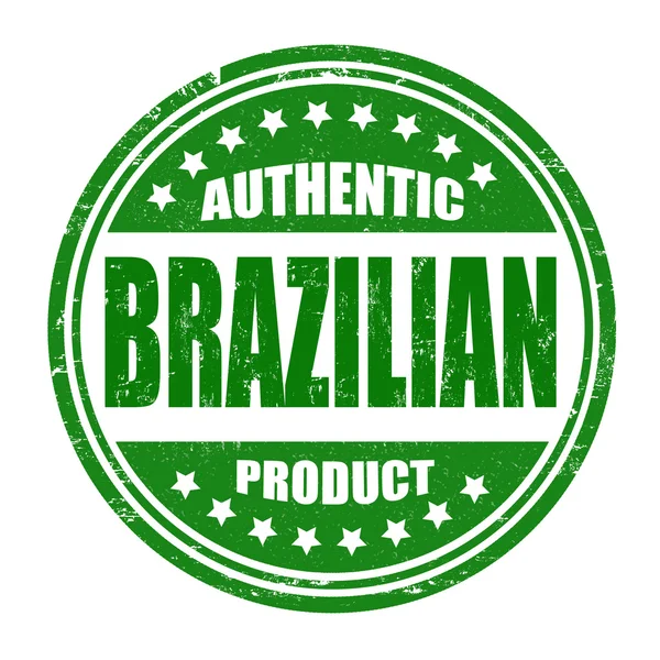 Otantik Brezilya ürün damgası — Stok Vektör