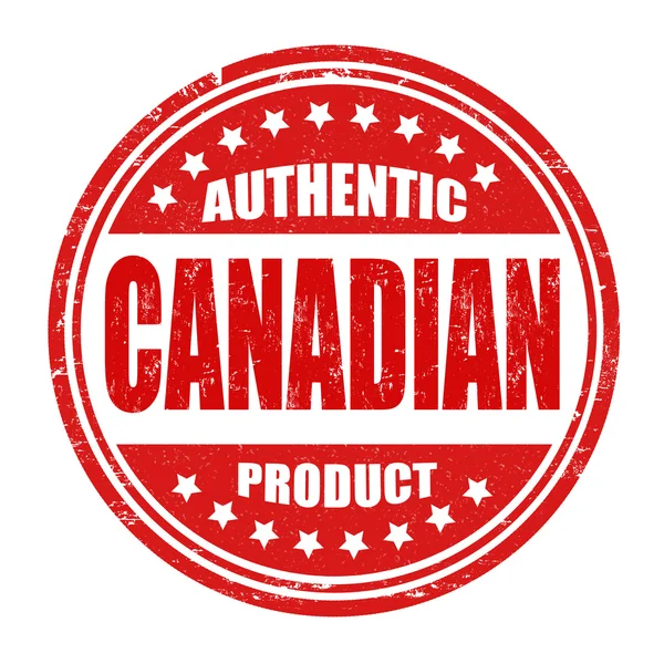 Carimbo de produto canadiano autêntico — Vetor de Stock