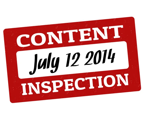 Sello de inspección de contenido — Vector de stock