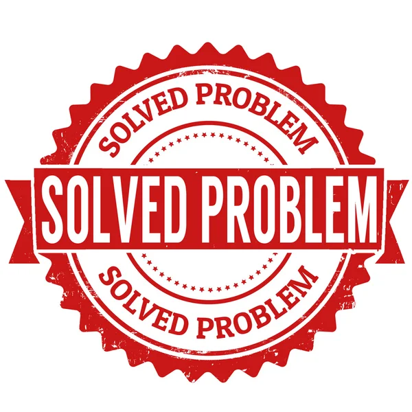 Solved problem stamp — Stock Vector