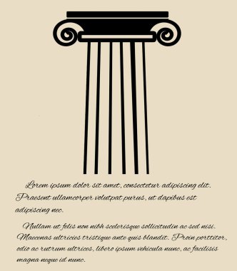 Yunan sütun poster