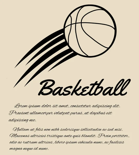 Basket affisch — Stock vektor