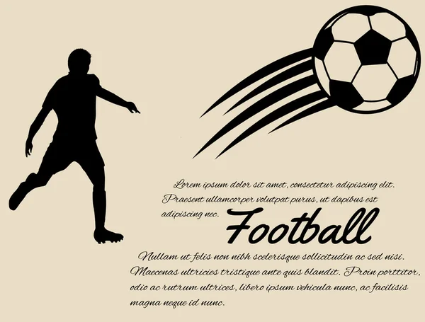 Fútbol concepto cartel — Vector de stock