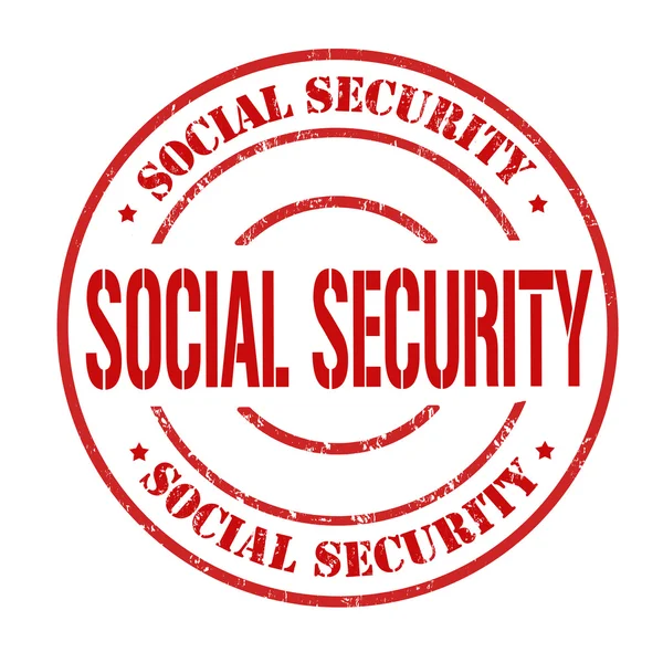 Sociale zekerheid stempel — Stockvector