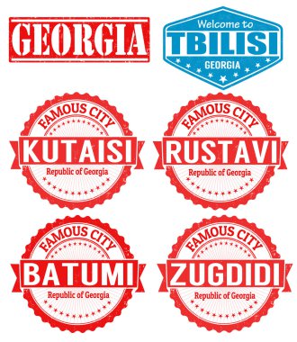 Gürcistan şehirler pullar