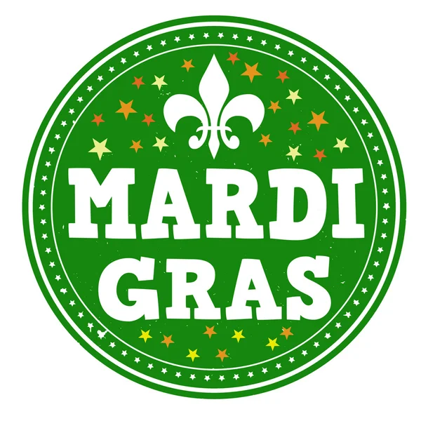 Timbre Mardi Gras — Image vectorielle