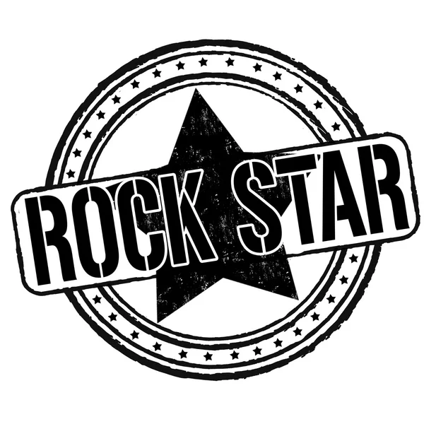 Rocková hvězda razítko — Stockový vektor