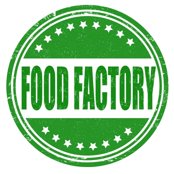 Voedsel fabriek stempel — Stockvector