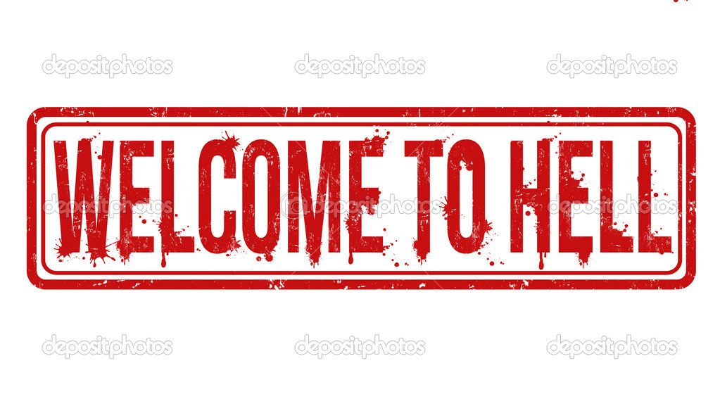 Welcome To Hell Grunge Rubber Stamp On White Vector Illustration Premium Vector In Adobe Illustrator Ai Ai Format Encapsulated Postscript Eps Eps Format