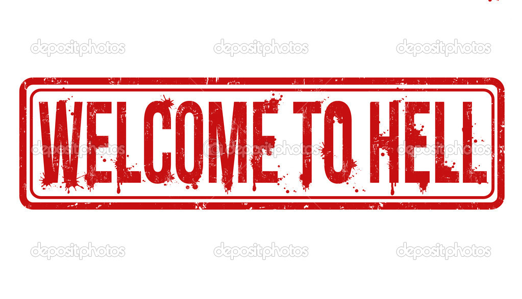Welcome To Hell Stamp Stock Vector Image By C Roxanabalint