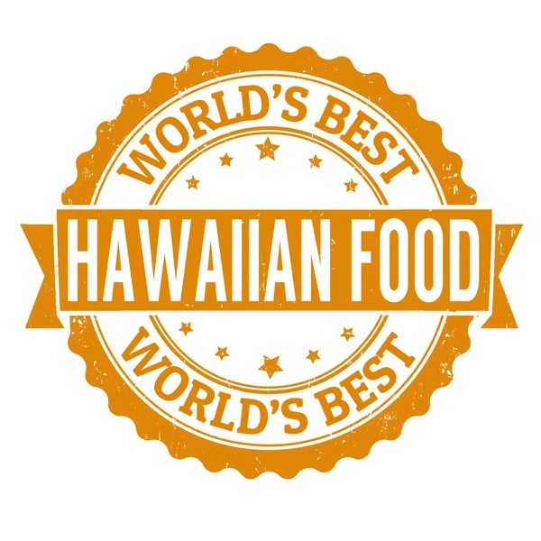 Hawaiiaans voedsel stempel — Stockvector