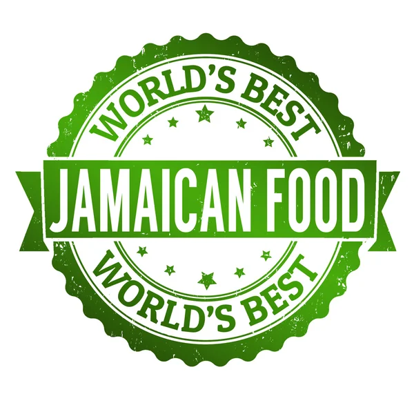 Sello de comida jamaicana — Vector de stock