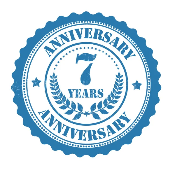 7 years anniversary stamp — Stock Vector