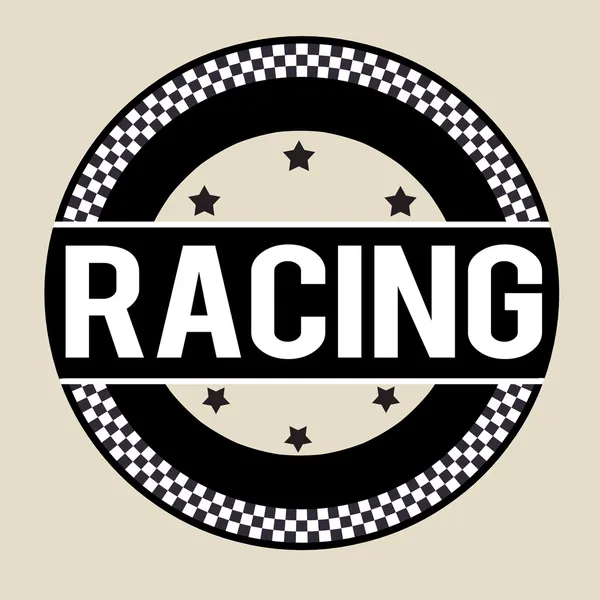 Racing etikett eller stämpel — Stock vektor