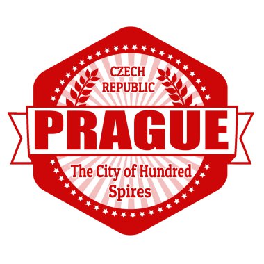 Prag Çek Cumhuriyeti etiket veya damga başkenti