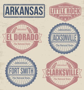 Arkansas şehirler pullar