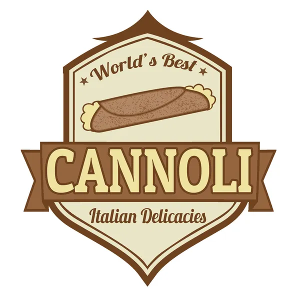 Cap Cannoli atau label - Stok Vektor