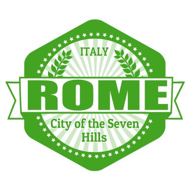 Roma İtalya etiket veya damga başkenti