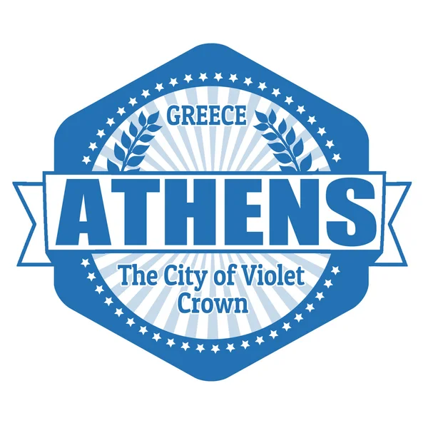 Athens capital of Greece label or stamp — Stock Vector