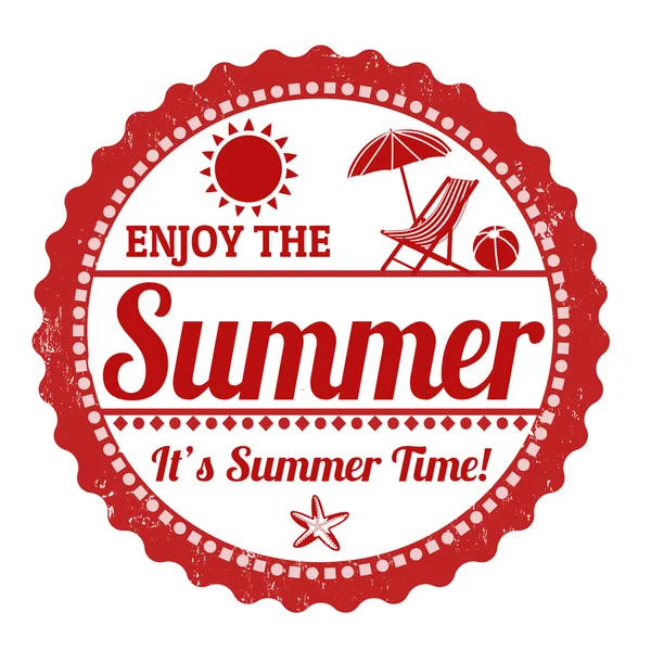 Enjoy the summer stamp — Stock Vector