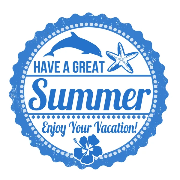 Have a great summer stamp — Stock Vector