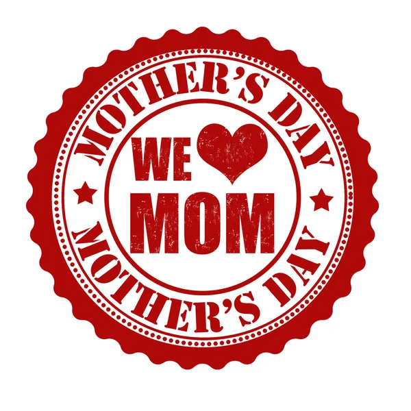 Joyeux timbre de la fête des mères — Image vectorielle