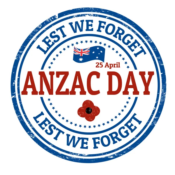 Anzac Day stamp — Stock Vector