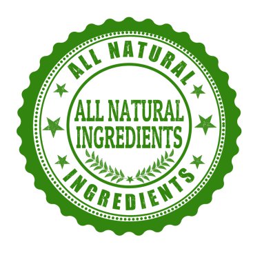All natural ingredents stamp clipart