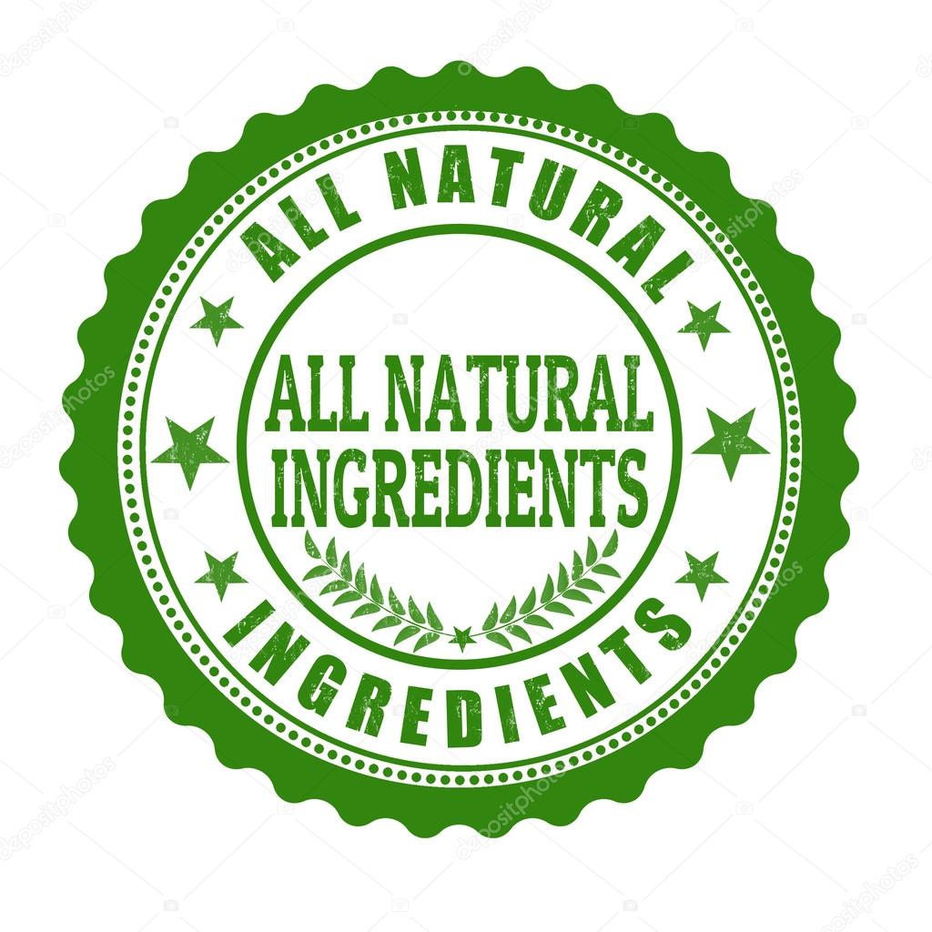 All natural ingredents stamp