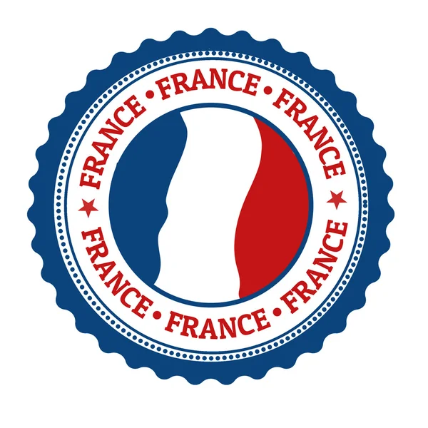 Francia sello o etiqueta — Vector de stock