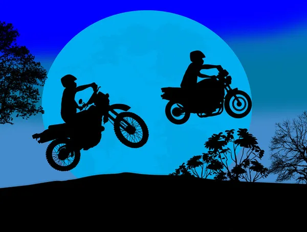 Motocyclistes sportifs — Image vectorielle