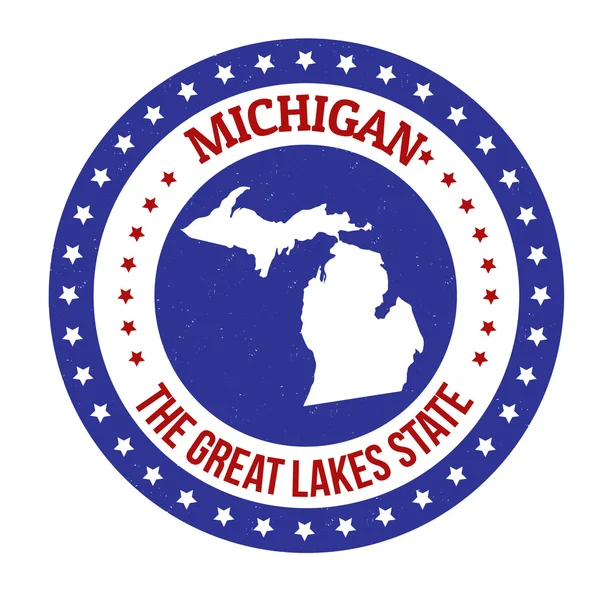 Michiganische Briefmarke — Stockvektor