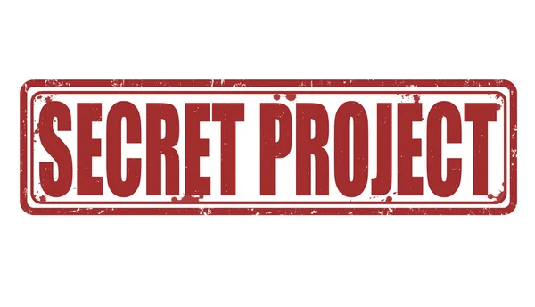 Timbre de projet secret — Image vectorielle