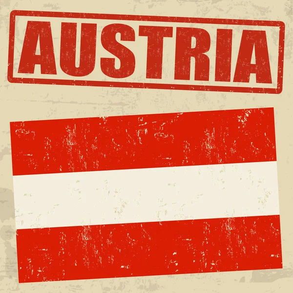 Bandera grunge Austria y sello Austria — Archivo Imágenes Vectoriales