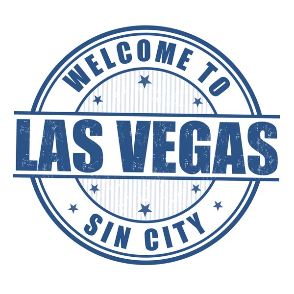 Selamat datang di cap Las Vegas - Stok Vektor