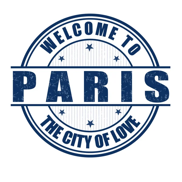 Welcome to Paris stamp — Stock Vector