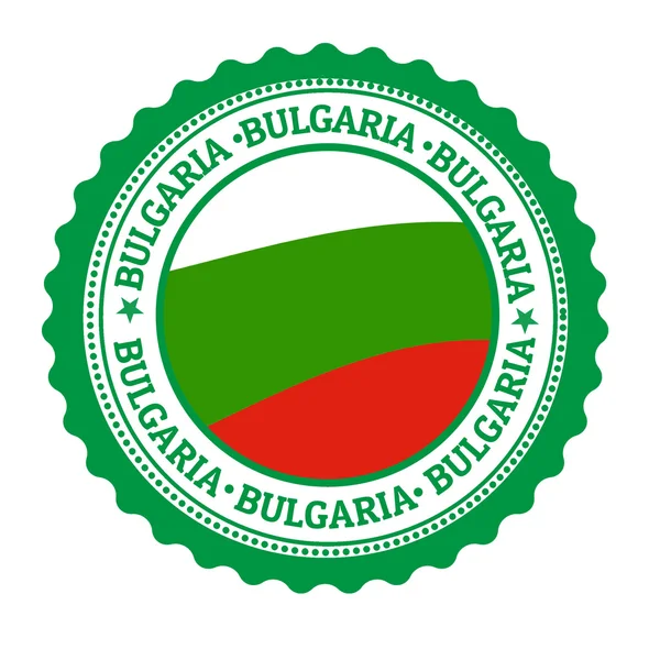 Bulgaria timbro o etichetta — Vettoriale Stock