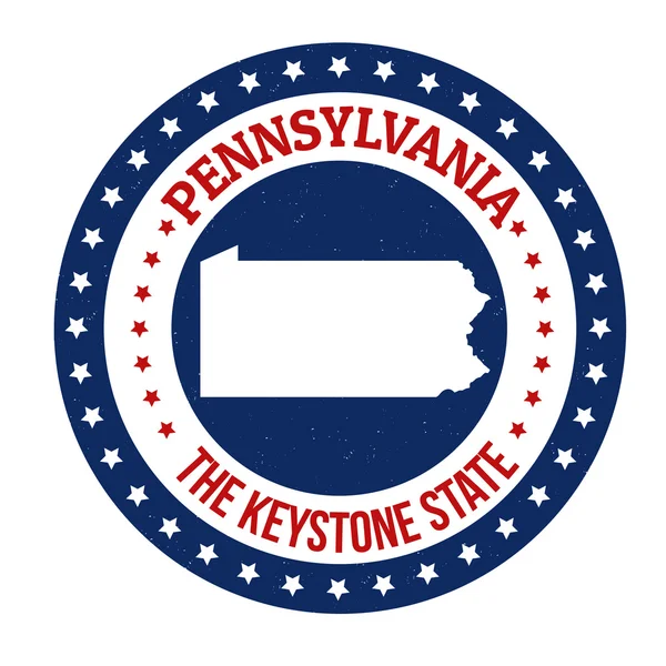 Pennsylvania stamp — Stock Vector