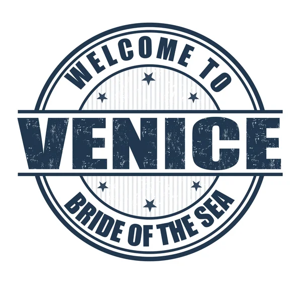 Bienvenido al sello de Venecia — Vector de stock