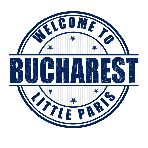 Witamy w Bukareszcie pieczęć — Wektor stockowy