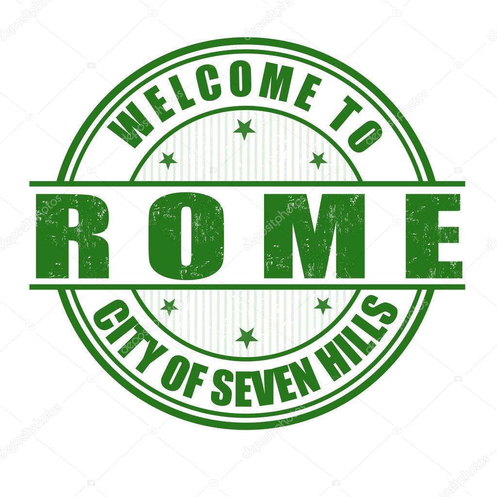 Welcome to Rome stamp
