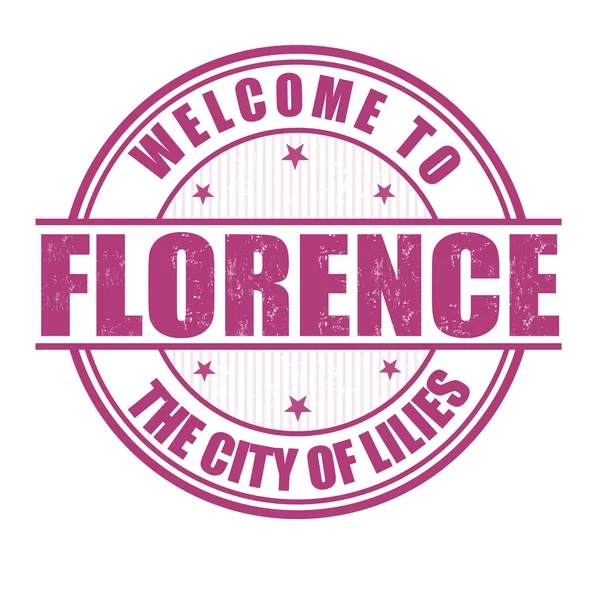 Welcome to Florence stamp — Stock Vector