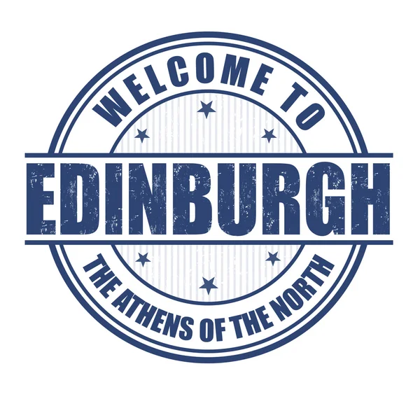 Welcome to Edinburgh stamp — Stock Vector