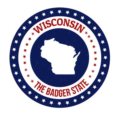 Wisconsin stamp clipart