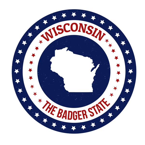 Wisconsin razítko — Stockový vektor