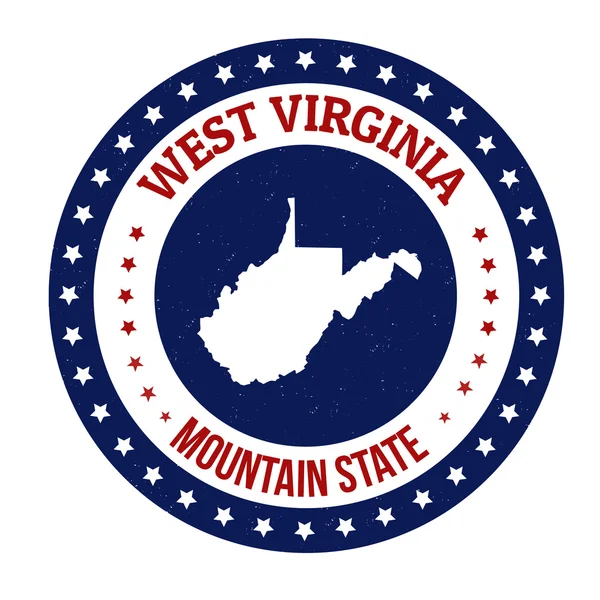 Sello West Virginia — Vector de stock